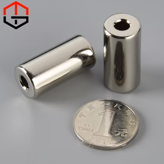 N48 Permanent Cylinder Neodymium Magnet with Hole for Sensors