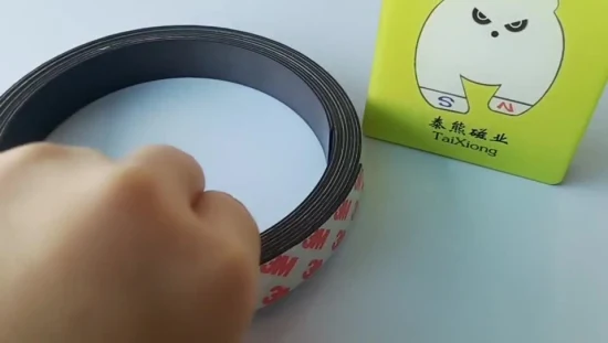 Maßgeschneiderte flexible Gummi-Magnetstreifenrolle, 3 m, doppelseitig klebendes Magnetband